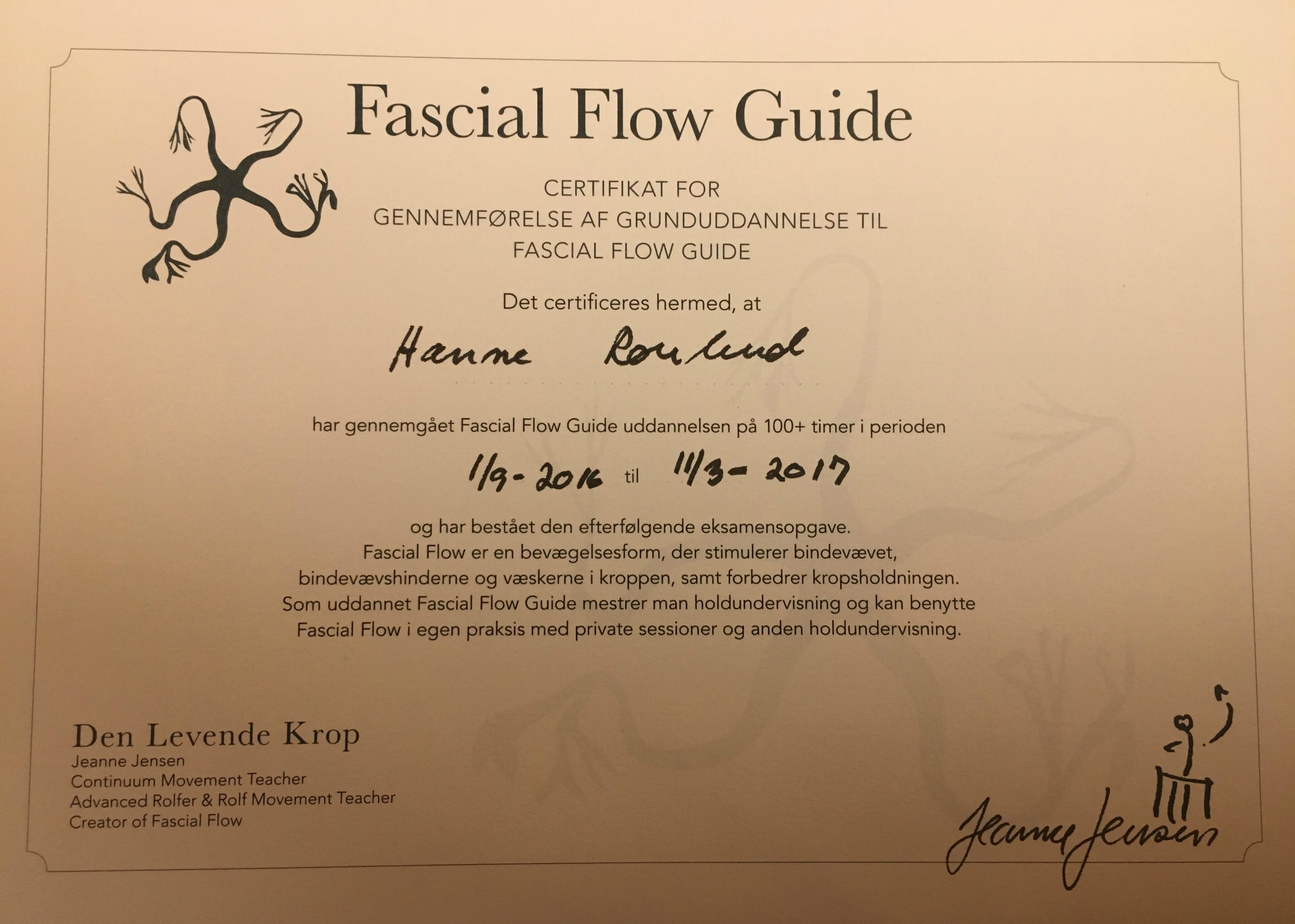 Certificeret Fascial Flow Guide Hanne Roulund